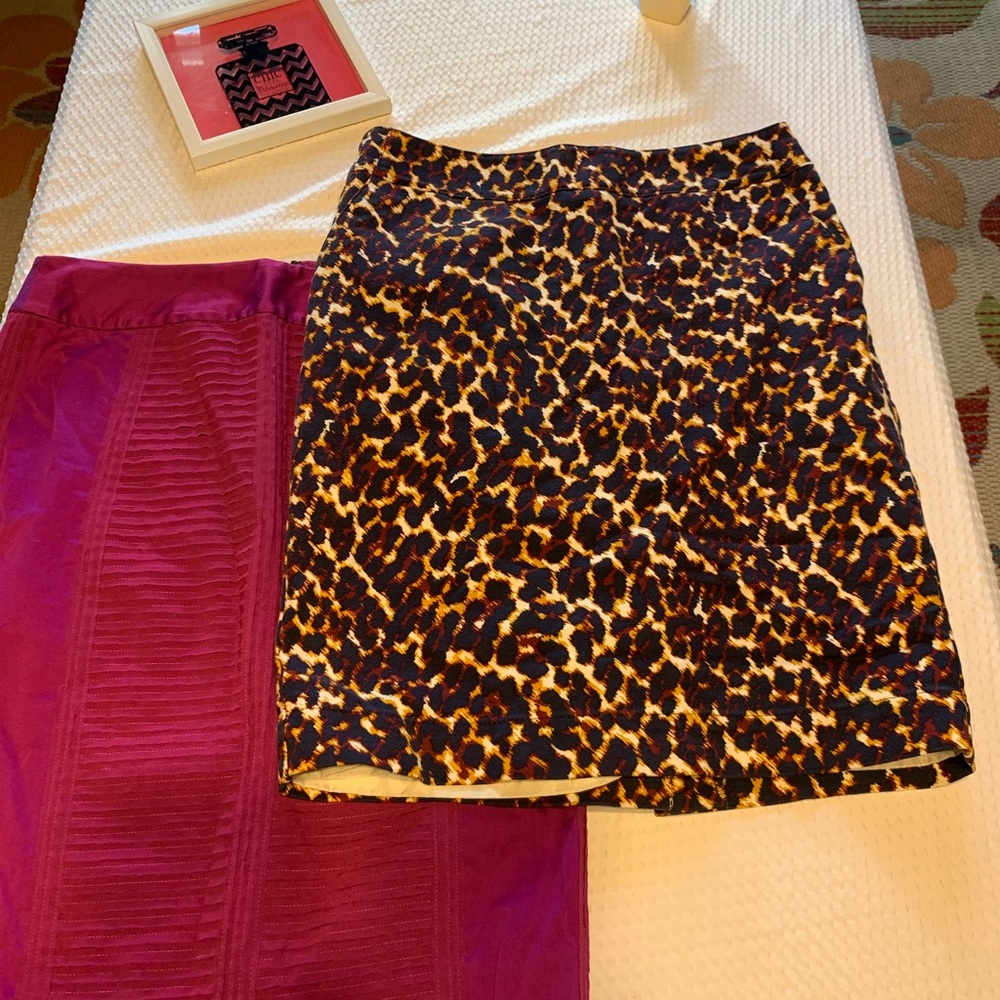 Merona Animal Print Skirt Set - Purple and Brown